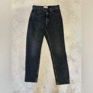Everlane high rise straight jean, size 27 in black wash